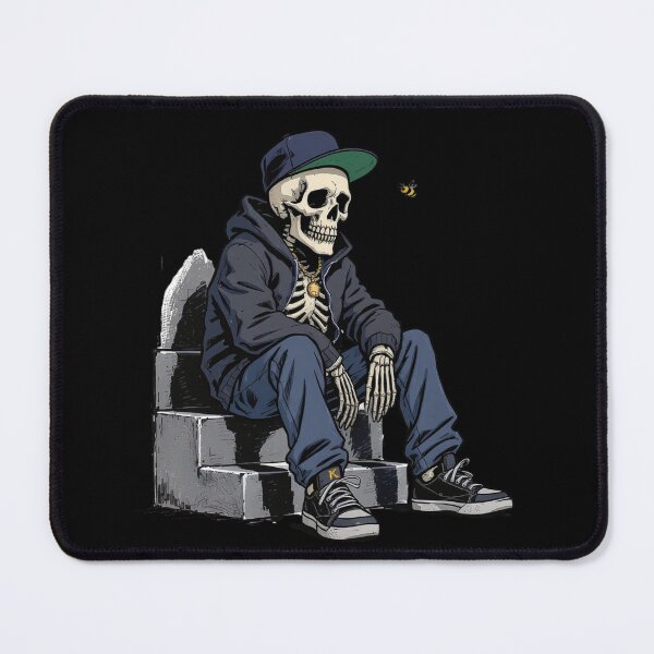 Item preview, Urban Skeleton Sitting on Steps | Hip Hop Street Skeleton Art designed and sold by ColorSplash123.