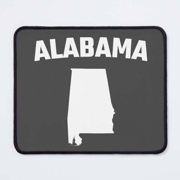 Item preview, Minimalist Alabama State Outline - Sweet Home Heartbeat White Silhouette designed and sold by mashmosh.