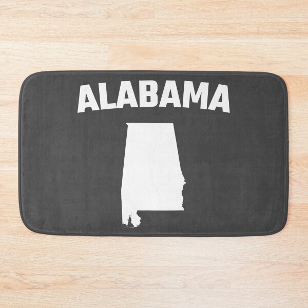 Item preview, Minimalist Alabama State Outline - Sweet Home Heartbeat White Silhouette designed and sold by mashmosh.