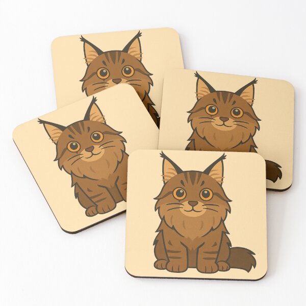 Item preview, Cute Maine Coon Cat Illustration – Fluffy Long-Haired Cat Lover Gift designed and sold by Aloloco.