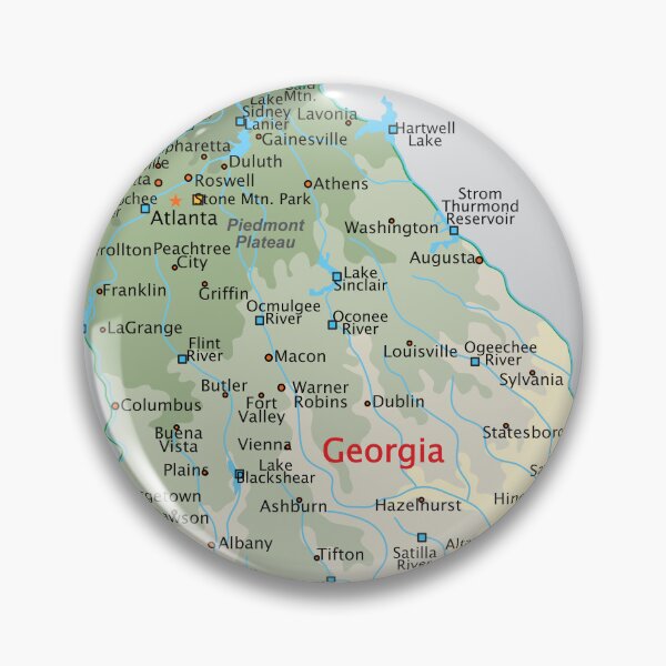 Item preview, Georgia Map – Cities, Rivers & Coastal Plain designed and sold by WorldAtlas.com.