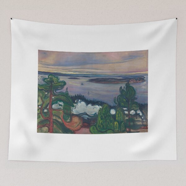 Item preview, Train Smoke – Edvard Munch Expressionist Industrial Landscape Painting (1900–1905) designed and sold by Art Outlaws.