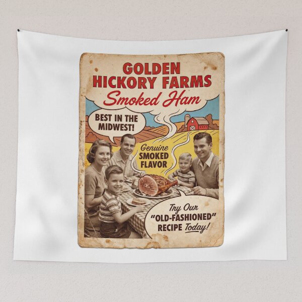 Item preview, Farmhouse Feast: Golden Hickory Nostalgia in Every Slice designed and sold by ForeverPrintsOK.