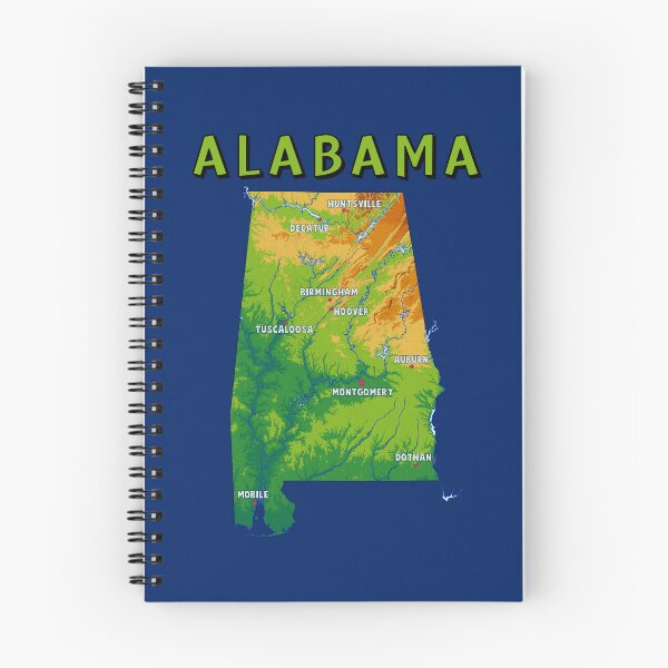 Item preview, Alabama State Pride, Artistic Topographic Map & Major Cities designed and sold by mashmosh.