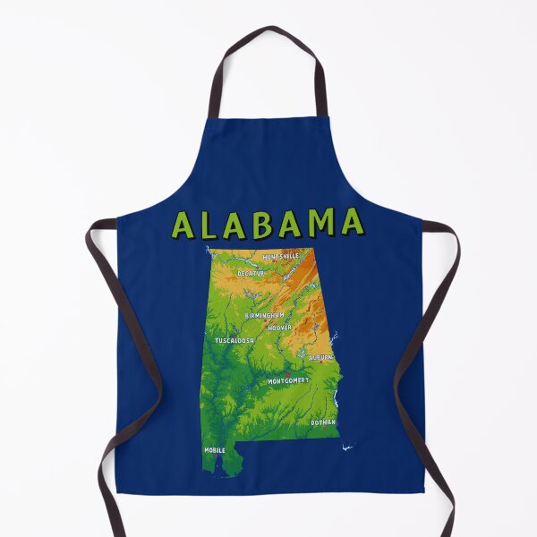 Item preview, Alabama State Pride, Artistic Topographic Map & Major Cities designed and sold by mashmosh.