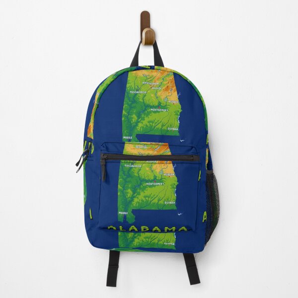 Item preview, Alabama State Pride, Artistic Topographic Map & Major Cities designed and sold by mashmosh.