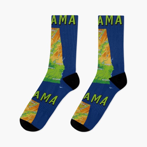 Item preview, Alabama State Pride, Artistic Topographic Map & Major Cities designed and sold by mashmosh.