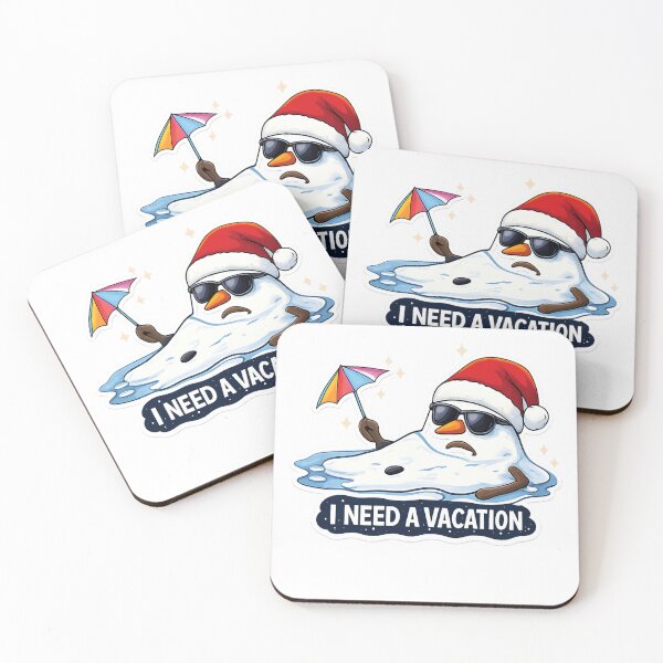Item preview, I Need a Vacation – Funny Melting Snowman Christmas Design designed and sold by CraftLum.