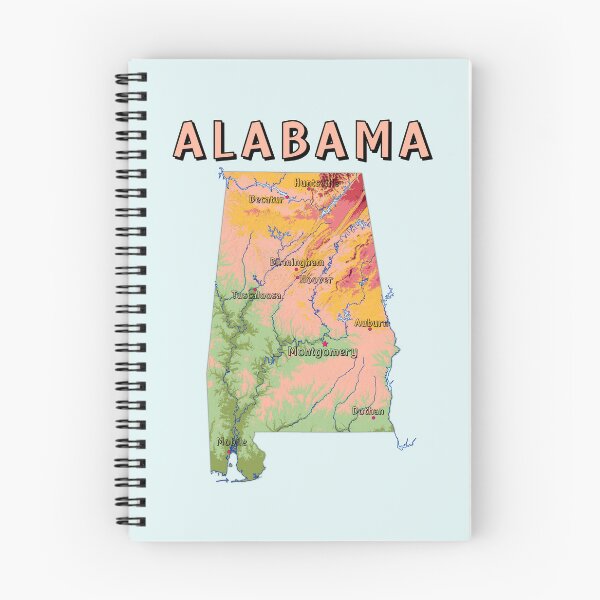 Item preview, Alabama Topographic Map - Colorful State Elevation Art designed and sold by mashmosh.