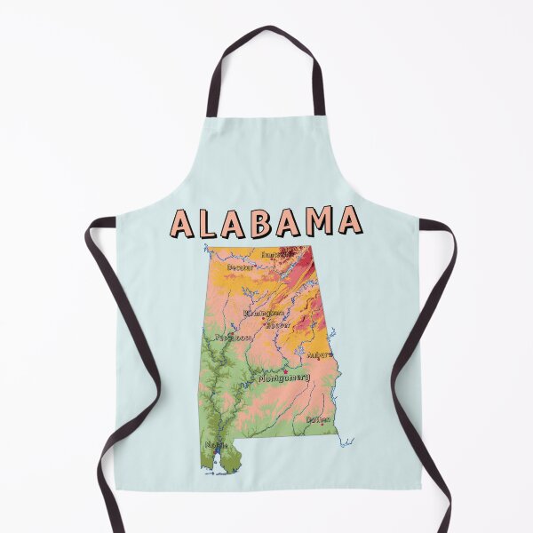 Item preview, Alabama Topographic Map - Colorful State Elevation Art designed and sold by mashmosh.