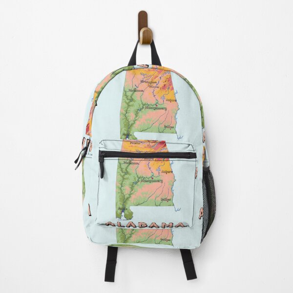 Item preview, Alabama Topographic Map - Colorful State Elevation Art designed and sold by mashmosh.
