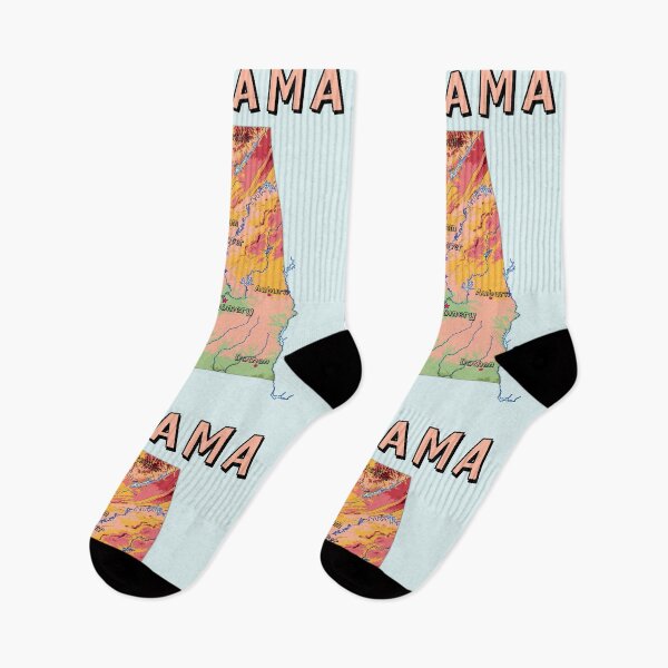Item preview, Alabama Topographic Map - Colorful State Elevation Art designed and sold by mashmosh.