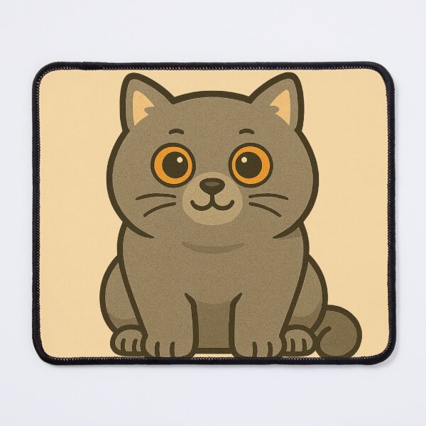Item preview, Cute British Shorthair Cat Illustration – Round-Faced Grey Kitty Gift designed and sold by Aloloco.