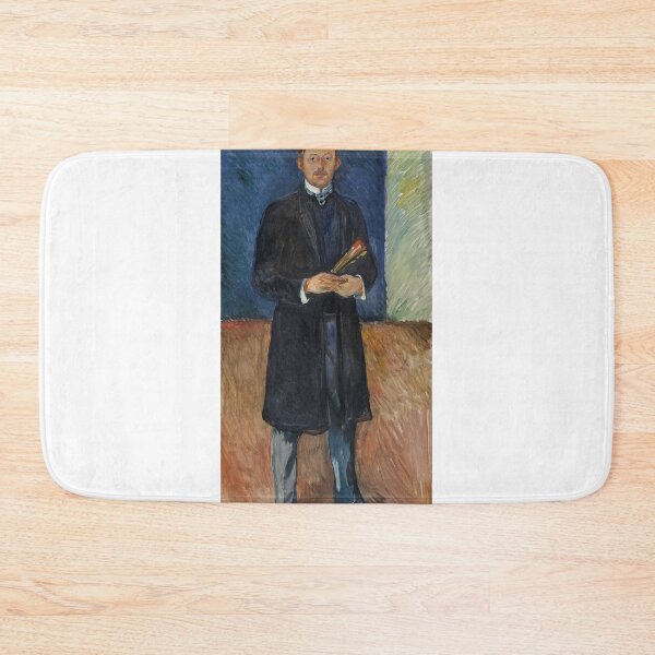 Item preview, Self-Portrait with Brushes – Edvard Munch Expressionist Psychological Self-Portrait (1903–1905) designed and sold by Art Outlaws.