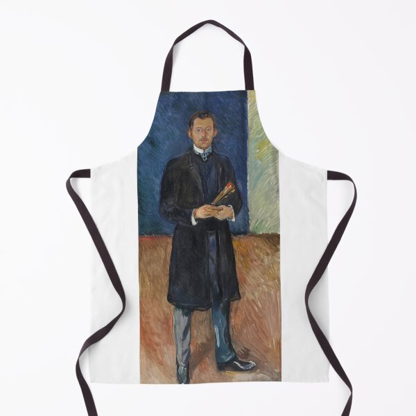 Item preview, Self-Portrait with Brushes – Edvard Munch Expressionist Psychological Self-Portrait (1903–1905) designed and sold by Art Outlaws.