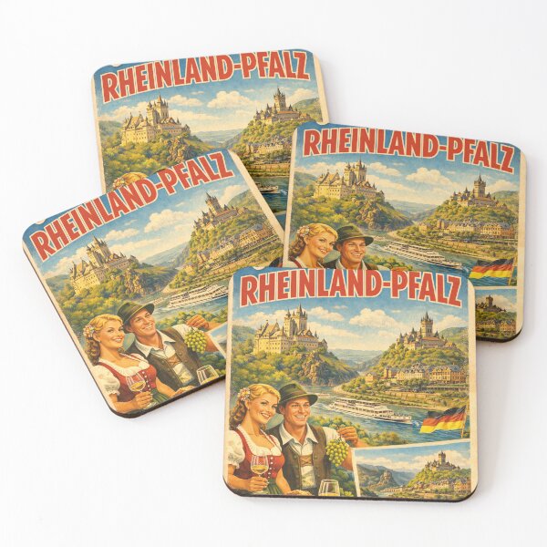 Item preview, Holidays in Rhineland-Palatinate, vintage advertising designed and sold by Mauswohn.