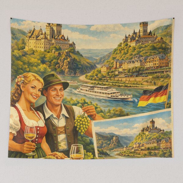 Item preview, Holidays in Rhineland-Palatinate, vintage advertising designed and sold by Mauswohn.