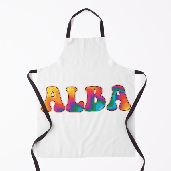 Item preview, ❤️ ALBA Personalized Name Wavy Retro Shirt, Coffee Mug, Sticker Gift designed and sold by HelixPedia.