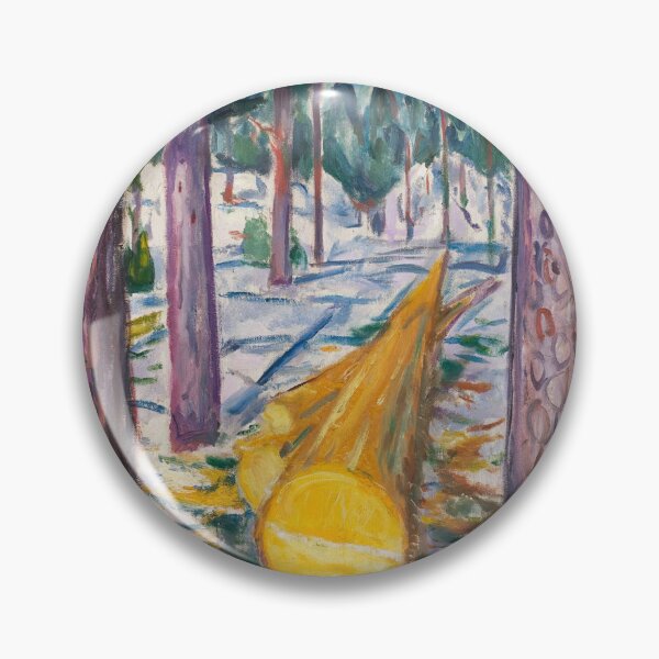 Item preview, The Yellow Log – Edvard Munch Expressionist Forest Landscape Painting (1895–1896) designed and sold by Art Outlaws.