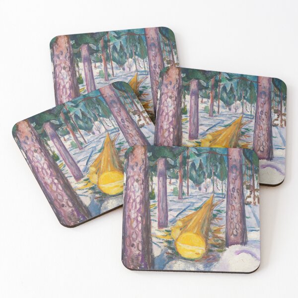 Item preview, The Yellow Log – Edvard Munch Expressionist Forest Landscape Painting (1895–1896) designed and sold by Art Outlaws.