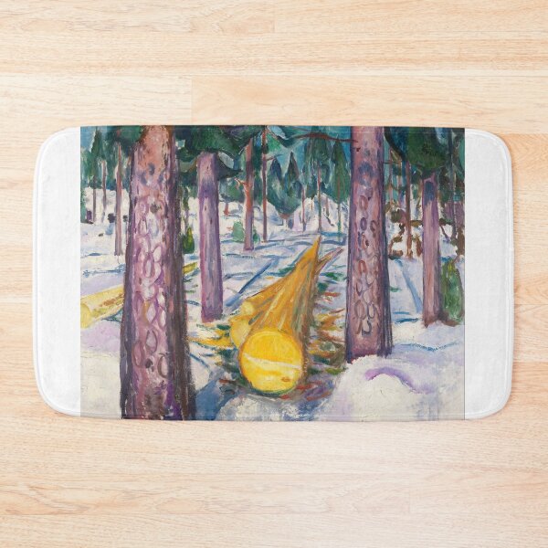 Item preview, The Yellow Log – Edvard Munch Expressionist Forest Landscape Painting (1895–1896) designed and sold by Art Outlaws.