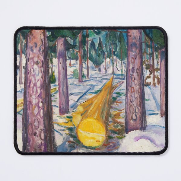 Item preview, The Yellow Log – Edvard Munch Expressionist Forest Landscape Painting (1895–1896) designed and sold by Art Outlaws.
