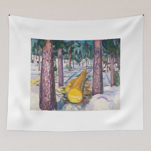 Item preview, The Yellow Log – Edvard Munch Expressionist Forest Landscape Painting (1895–1896) designed and sold by Art Outlaws.