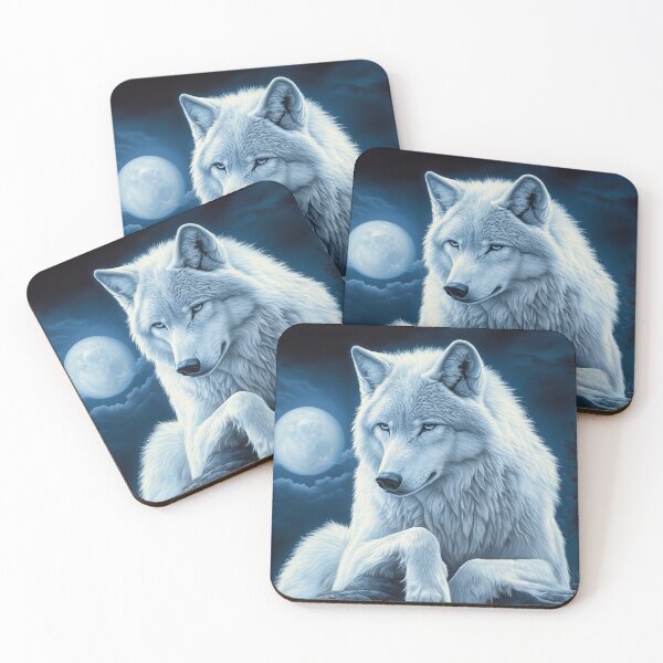 Item preview, White Wolf Under Moonlight designed and sold by PetsArt.