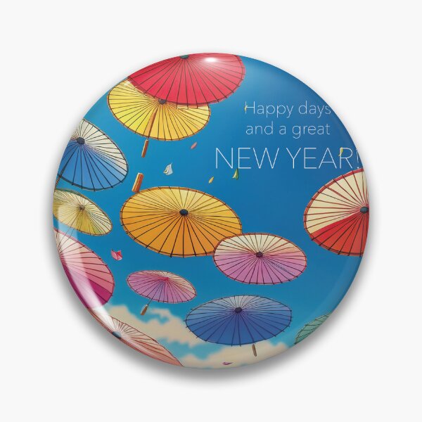 Item preview, Happy days and  a great NEW YEAR! with colorful parasols designed and sold by Photopat.