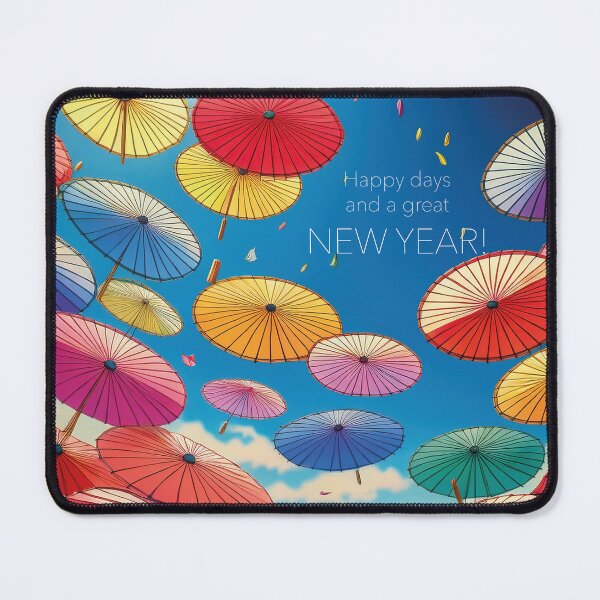 Item preview, Happy days and  a great NEW YEAR! with colorful parasols designed and sold by Photopat.