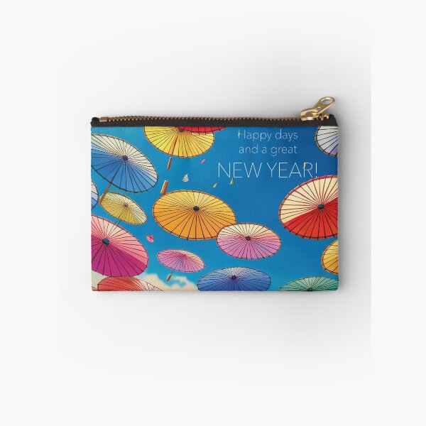 Item preview, Happy days and  a great NEW YEAR! with colorful parasols designed and sold by Photopat.
