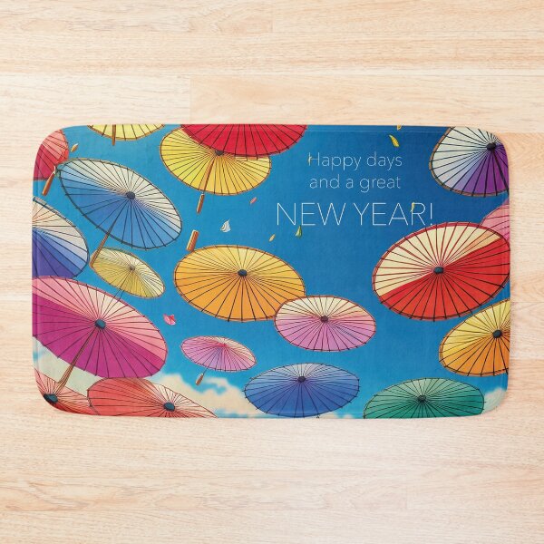 Item preview, Happy days and  a great NEW YEAR! with colorful parasols designed and sold by Photopat.