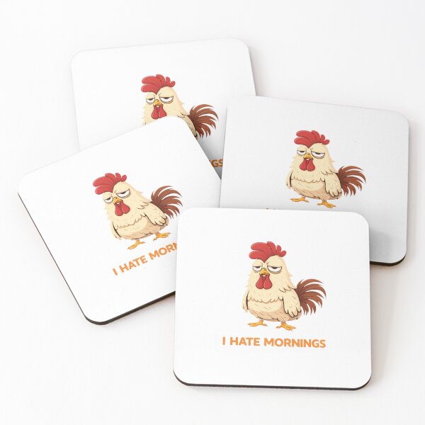 Item preview, Grumpy Chicken I Hate Mornings designed and sold by Papier Atelier Art.