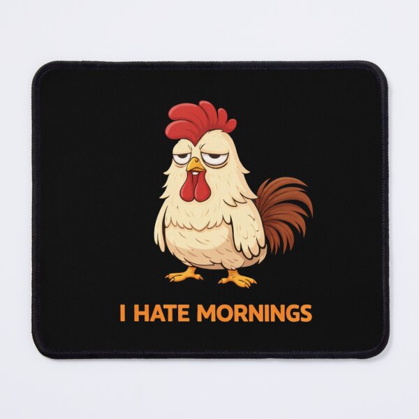 Item preview, Grumpy Chicken I Hate Mornings designed and sold by Papier Atelier Art.