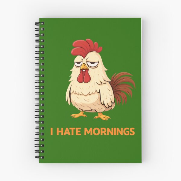 Item preview, Grumpy Chicken I Hate Mornings designed and sold by Papier Atelier Art.