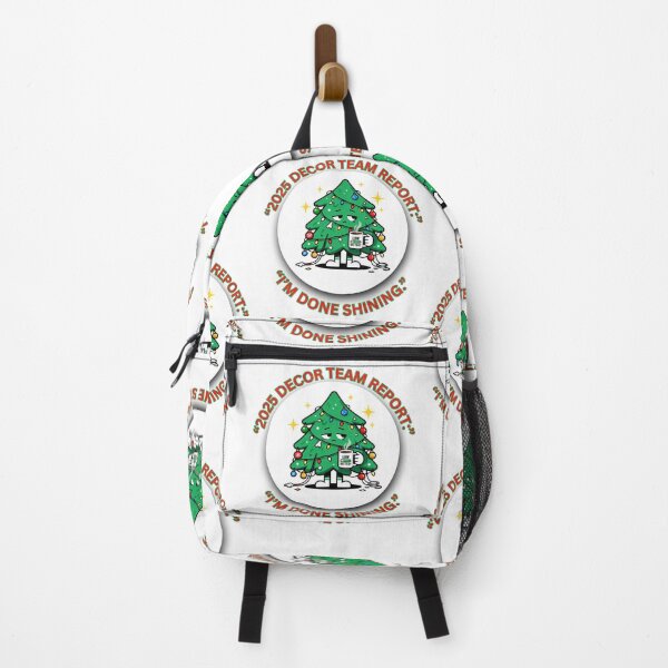 Item preview, ✨ “Decor Team Report – I’m Done Shining” Funny Christmas Office Humor – Exhausted Tree Cartoon designed and sold by MskynextDigitalstudio.