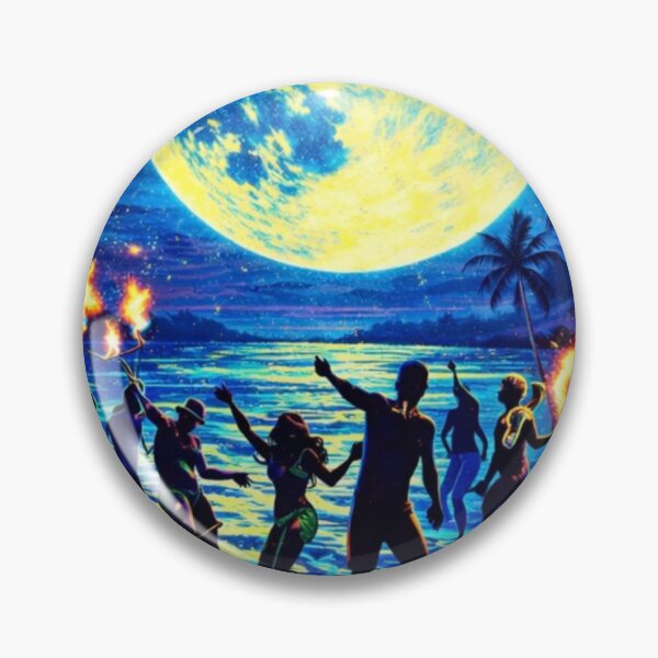 Item preview, Vintage Thailand Stamp: Full Moon Party – Koh Phangan designed and sold by Wednesday Art design .