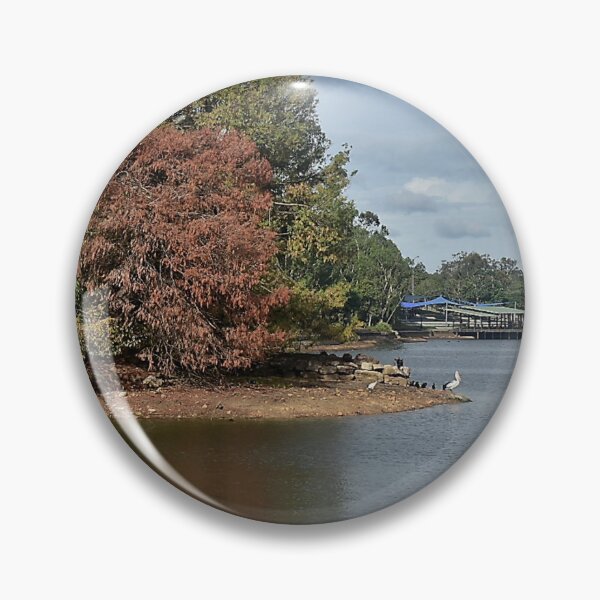Item preview, Pelicans at Forest Lake on a Cloudy Summer Day designed and sold by Rees Pearse.