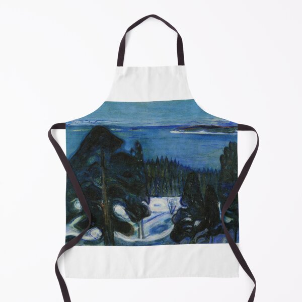 Item preview, Winter Night – Edvard Munch Expressionist Nocturnal Landscape Painting (1890–1895) designed and sold by Art Outlaws.