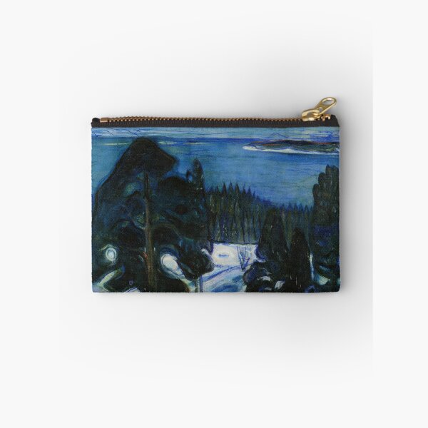 Item preview, Winter Night – Edvard Munch Expressionist Nocturnal Landscape Painting (1890–1895) designed and sold by Art Outlaws.