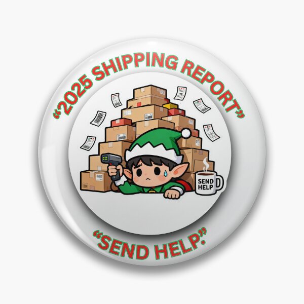 Item preview, 2025 Shipping Report — Send Help | Funny Christmas Warehouse & Logistics Gift designed and sold by MskynextDigitalstudio.