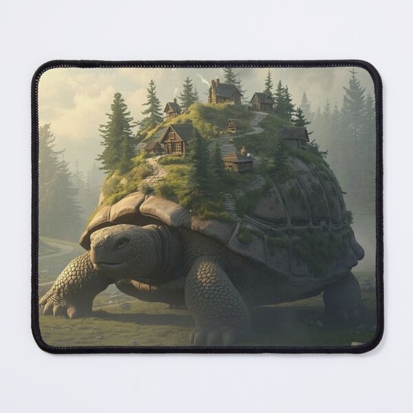 Item preview, Mythical Mountain Turtle Carrying a Village designed and sold by Wonderful Designs.