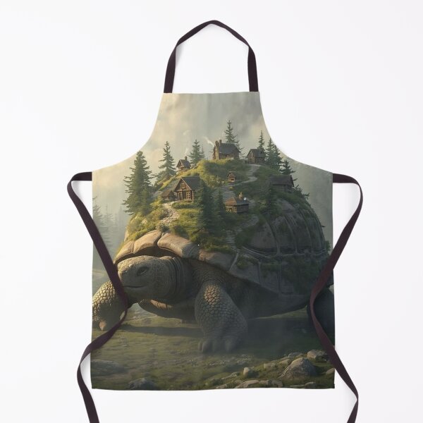 Item preview, Mythical Mountain Turtle Carrying a Village designed and sold by Wonderful Designs.