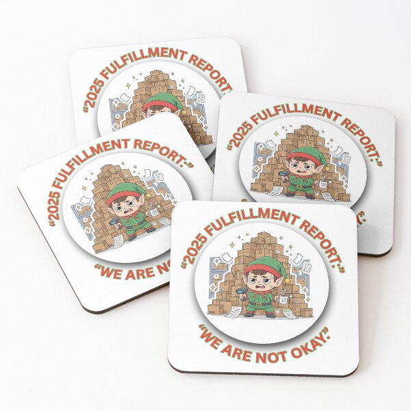 Item preview, 2025 Fulfillment Report – Overworked Elf Shipping Christmas Orders – Funny Corporate Holiday Gift designed and sold by MskynextDigitalstudio.