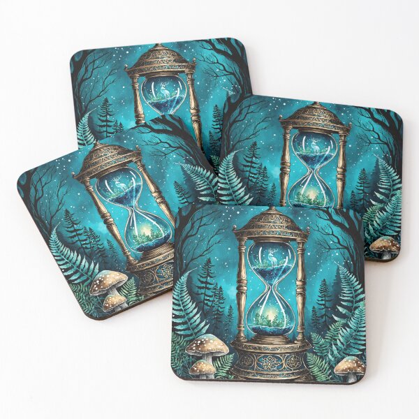 Item preview, Mystical Deer in Hourglass – Dark Academia Fantasy designed and sold by IdeaSmith.