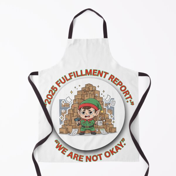 Item preview, 2025 Fulfillment Report – Overworked Elf Shipping Christmas Orders – Funny Corporate Holiday Gift designed and sold by MskynextDigitalstudio.