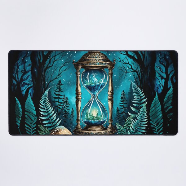 Item preview, Mystical Deer in Hourglass – Dark Academia Fantasy designed and sold by IdeaSmith.