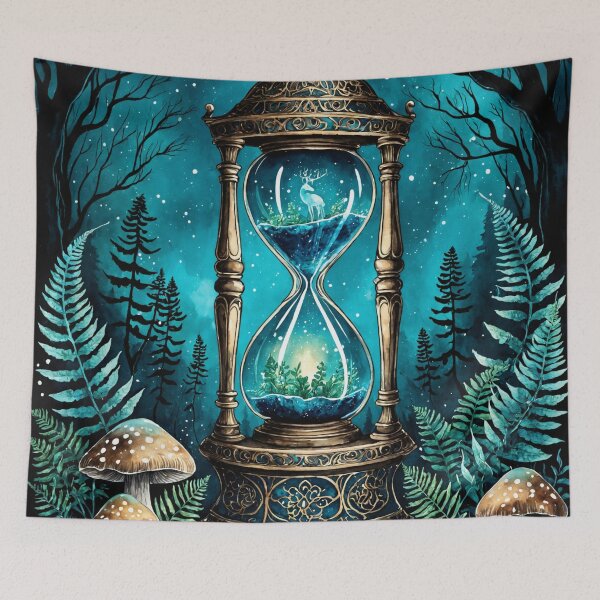 Item preview, Mystical Deer in Hourglass – Dark Academia Fantasy designed and sold by IdeaSmith.