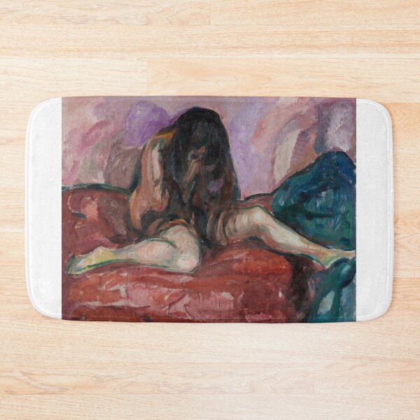 Item preview, Weeping Nude – Edvard Munch Expressionist Symbolist Painting of Sorrow and Emotional Vulnerability (1893–1895) designed and sold by Art Outlaws.