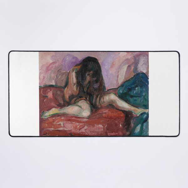 Item preview, Weeping Nude – Edvard Munch Expressionist Symbolist Painting of Sorrow and Emotional Vulnerability (1893–1895) designed and sold by Art Outlaws.
